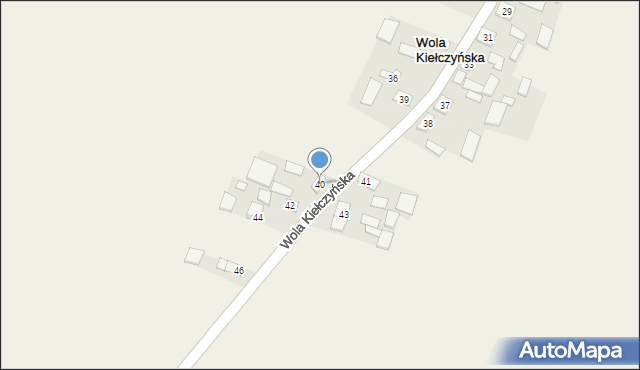 Wola Kiełczyńska, Wola Kiełczyńska, 40, mapa Wola Kiełczyńska