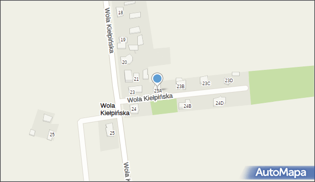 Wola Kiełpińska, Wola Kiełpińska, 23A, mapa Wola Kiełpińska