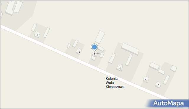 Wola Kleszczowa, Wola Kleszczowa, 3, mapa Wola Kleszczowa