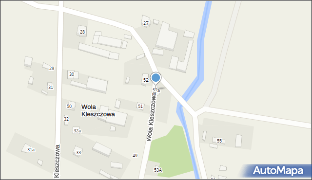 Wola Kleszczowa, Wola Kleszczowa, 52a, mapa Wola Kleszczowa