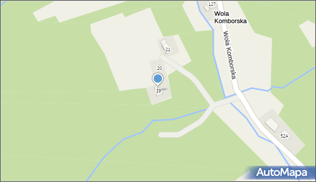 Wola Komborska, Wola Komborska, 19, mapa Wola Komborska