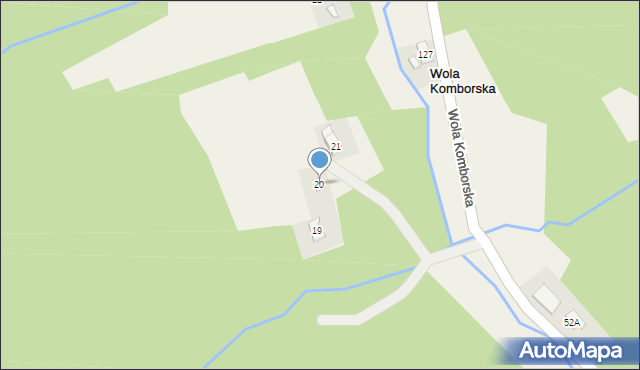 Wola Komborska, Wola Komborska, 20, mapa Wola Komborska