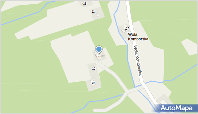 Wola Komborska, Wola Komborska, 21, mapa Wola Komborska