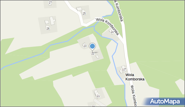 Wola Komborska, Wola Komborska, 22, mapa Wola Komborska