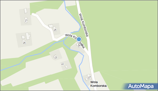 Wola Komborska, Wola Komborska, 24, mapa Wola Komborska