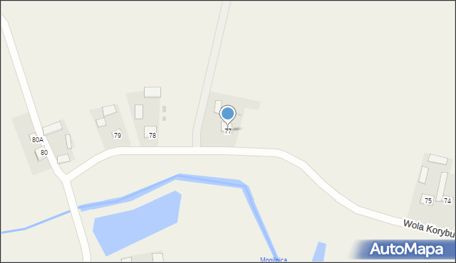 Wola Korybutowa Druga, Wola Korybutowa Druga, 77, mapa Wola Korybutowa Druga