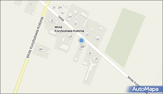 Wola Korybutowa-Kolonia, Wola Korybutowa-Kolonia, 19A, mapa Wola Korybutowa-Kolonia