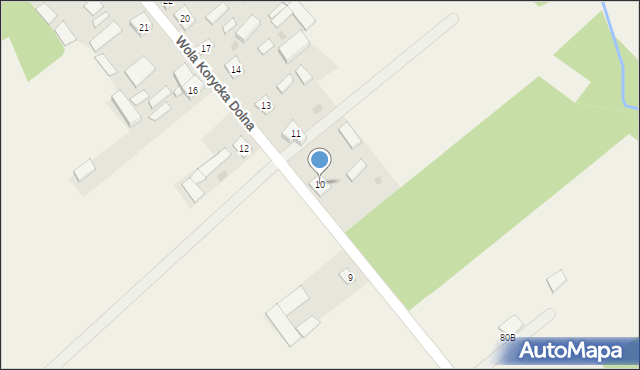 Wola Korycka Dolna, Wola Korycka Dolna, 10, mapa Wola Korycka Dolna