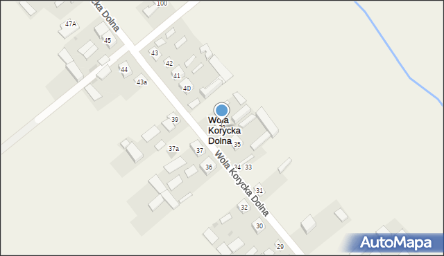 Wola Korycka Dolna, Wola Korycka Dolna, 38, mapa Wola Korycka Dolna