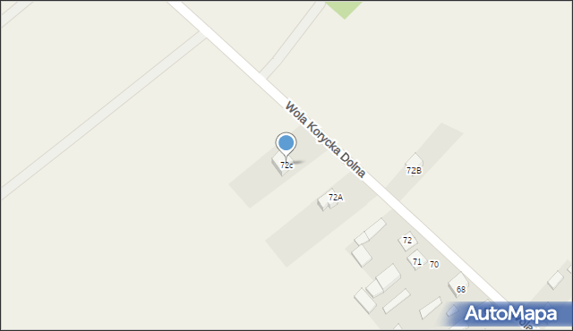 Wola Korycka Dolna, Wola Korycka Dolna, 72c, mapa Wola Korycka Dolna