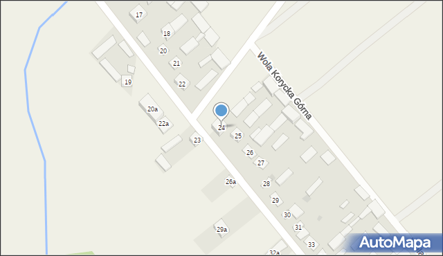 Wola Korycka Górna, Wola Korycka Górna, 24, mapa Wola Korycka Górna