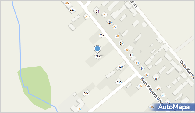 Wola Korycka Górna, Wola Korycka Górna, 29a, mapa Wola Korycka Górna