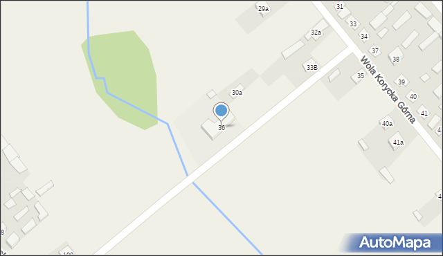 Wola Korycka Górna, Wola Korycka Górna, 36, mapa Wola Korycka Górna