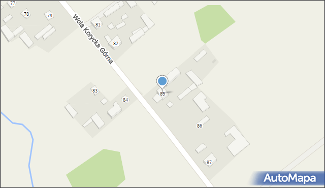 Wola Korycka Górna, Wola Korycka Górna, 85, mapa Wola Korycka Górna