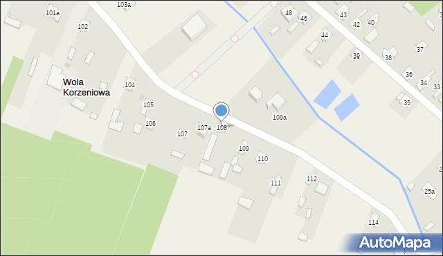 Wola Korzeniowa, Wola Korzeniowa, 108, mapa Wola Korzeniowa