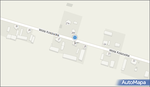 Wola Koszucka, Wola Koszucka, 26, mapa Wola Koszucka