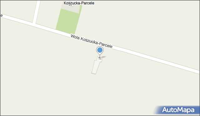 Wola Koszucka, Wola Koszucka, 51, mapa Wola Koszucka