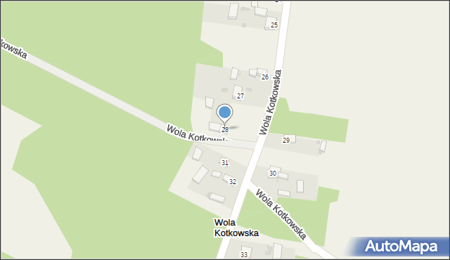 Wola Kotkowska, Wola Kotkowska, 28, mapa Wola Kotkowska
