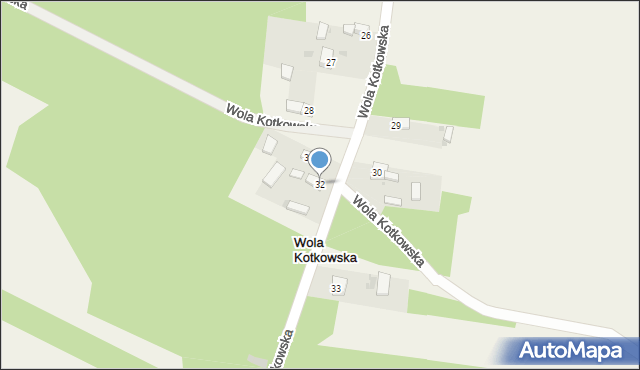 Wola Kotkowska, Wola Kotkowska, 32, mapa Wola Kotkowska