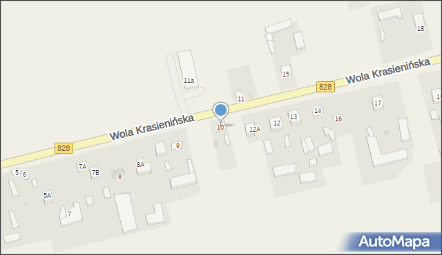 Wola Krasienińska, Wola Krasienińska, 10, mapa Wola Krasienińska