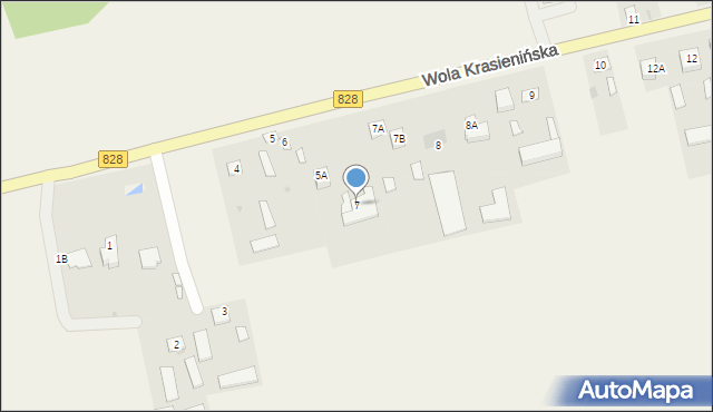 Wola Krasienińska, Wola Krasienińska, 7, mapa Wola Krasienińska