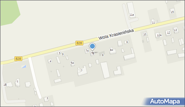 Wola Krasienińska, Wola Krasienińska, 7B, mapa Wola Krasienińska