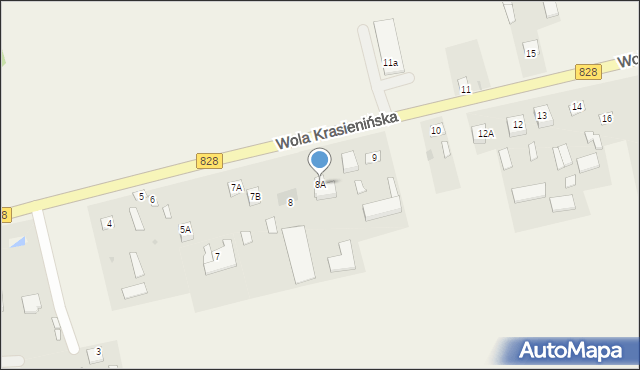 Wola Krasienińska, Wola Krasienińska, 8A, mapa Wola Krasienińska