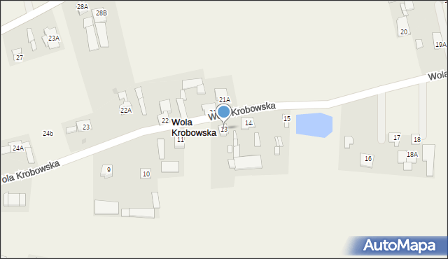 Wola Krobowska, Wola Krobowska, 13, mapa Wola Krobowska