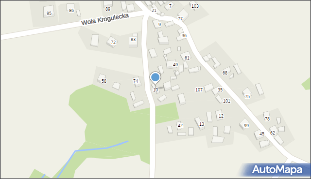 Wola Krogulecka, Wola Krogulecka, 10, mapa Wola Krogulecka