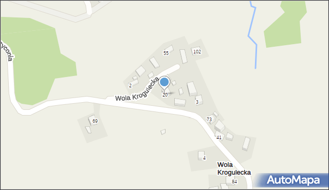 Wola Krogulecka, Wola Krogulecka, 20, mapa Wola Krogulecka