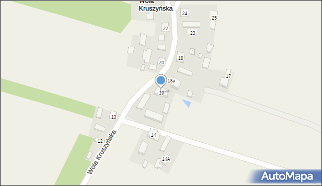 Wola Kruszyńska, Wola Kruszyńska, 19, mapa Wola Kruszyńska