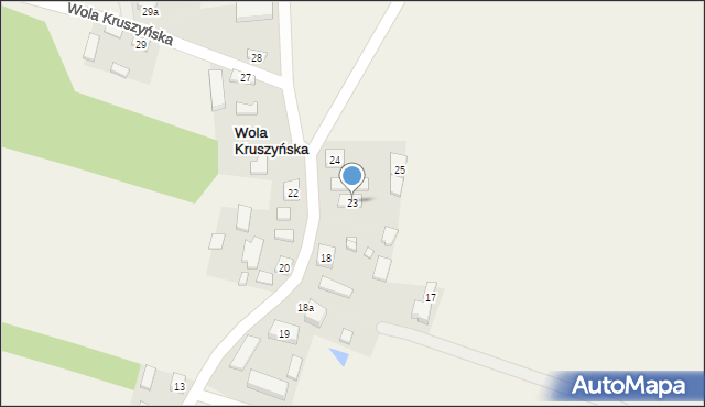 Wola Kruszyńska, Wola Kruszyńska, 23, mapa Wola Kruszyńska