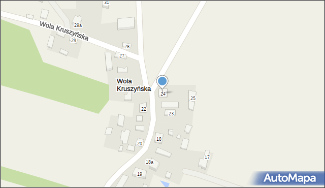 Wola Kruszyńska, Wola Kruszyńska, 24, mapa Wola Kruszyńska