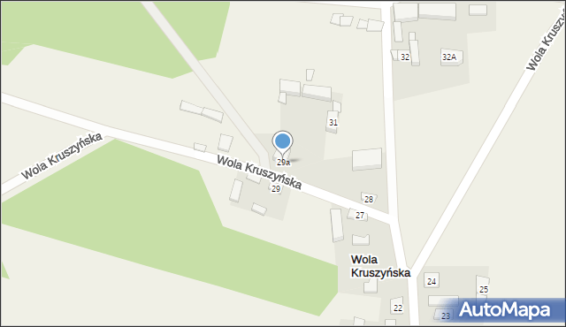 Wola Kruszyńska, Wola Kruszyńska, 29a, mapa Wola Kruszyńska