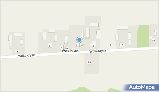 Wola-Krysk, Wola-Krysk, 7, mapa Wola-Krysk