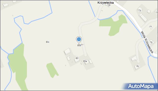 Wola Krzywiecka, Wola Krzywiecka, 80b, mapa Wola Krzywiecka