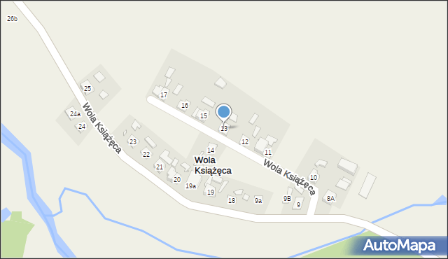 Wola Książęca, Wola Książęca, 13, mapa Wola Książęca