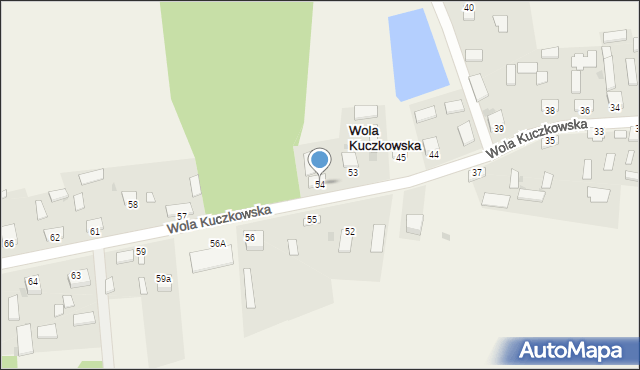 Wola Kuczkowska, Wola Kuczkowska, 54, mapa Wola Kuczkowska