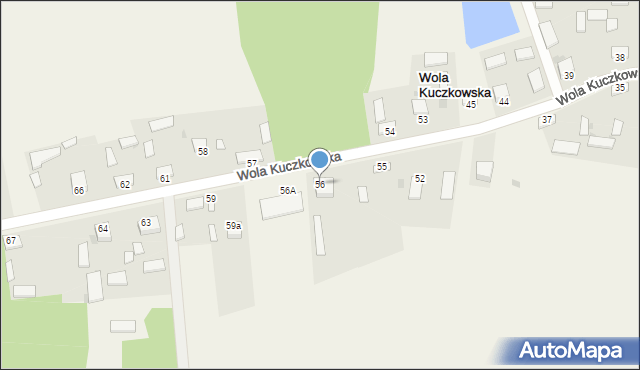 Wola Kuczkowska, Wola Kuczkowska, 56, mapa Wola Kuczkowska
