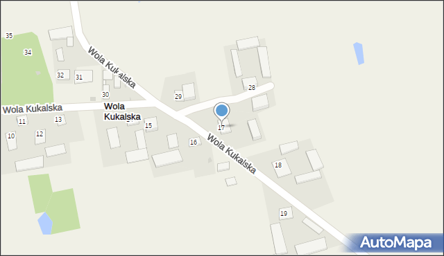 Wola Kukalska, Wola Kukalska, 17, mapa Wola Kukalska