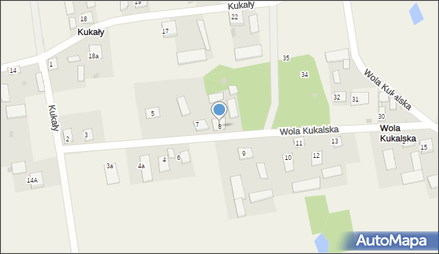 Wola Kukalska, Wola Kukalska, 8, mapa Wola Kukalska