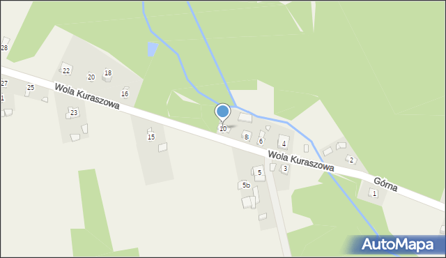 Wola Kuraszowa, Wola Kuraszowa, 10, mapa Wola Kuraszowa