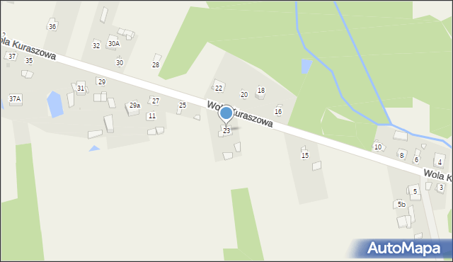 Wola Kuraszowa, Wola Kuraszowa, 23, mapa Wola Kuraszowa