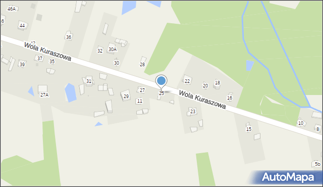 Wola Kuraszowa, Wola Kuraszowa, 25, mapa Wola Kuraszowa