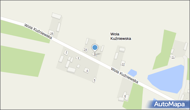 Wola Kuźniewska, Wola Kuźniewska, 23, mapa Wola Kuźniewska