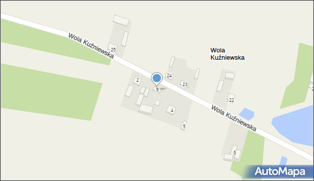 Wola Kuźniewska, Wola Kuźniewska, 3, mapa Wola Kuźniewska
