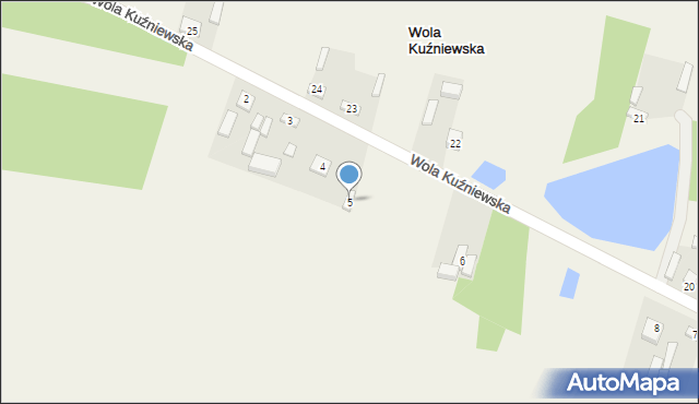 Wola Kuźniewska, Wola Kuźniewska, 5, mapa Wola Kuźniewska