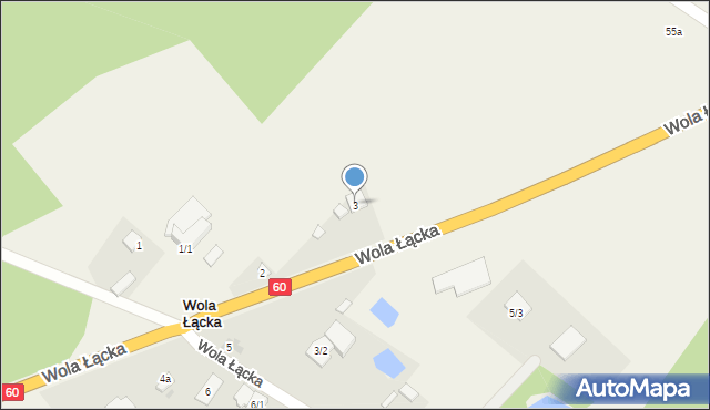 Wola Łącka, Wola Łącka, 3, mapa Wola Łącka