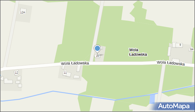Wola Ładowska, Wola Ładowska, 10, mapa Wola Ładowska