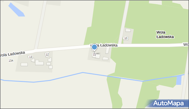 Wola Ładowska, Wola Ładowska, 11, mapa Wola Ładowska